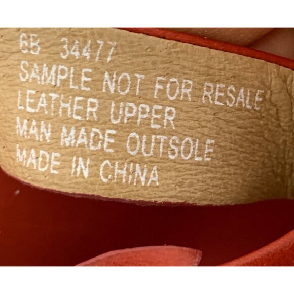 Rare VTG Clarks Red Leather Floral Sandals Size 6B SAMPLE 34477 Square Toe 7951 - Picture 6 of 9